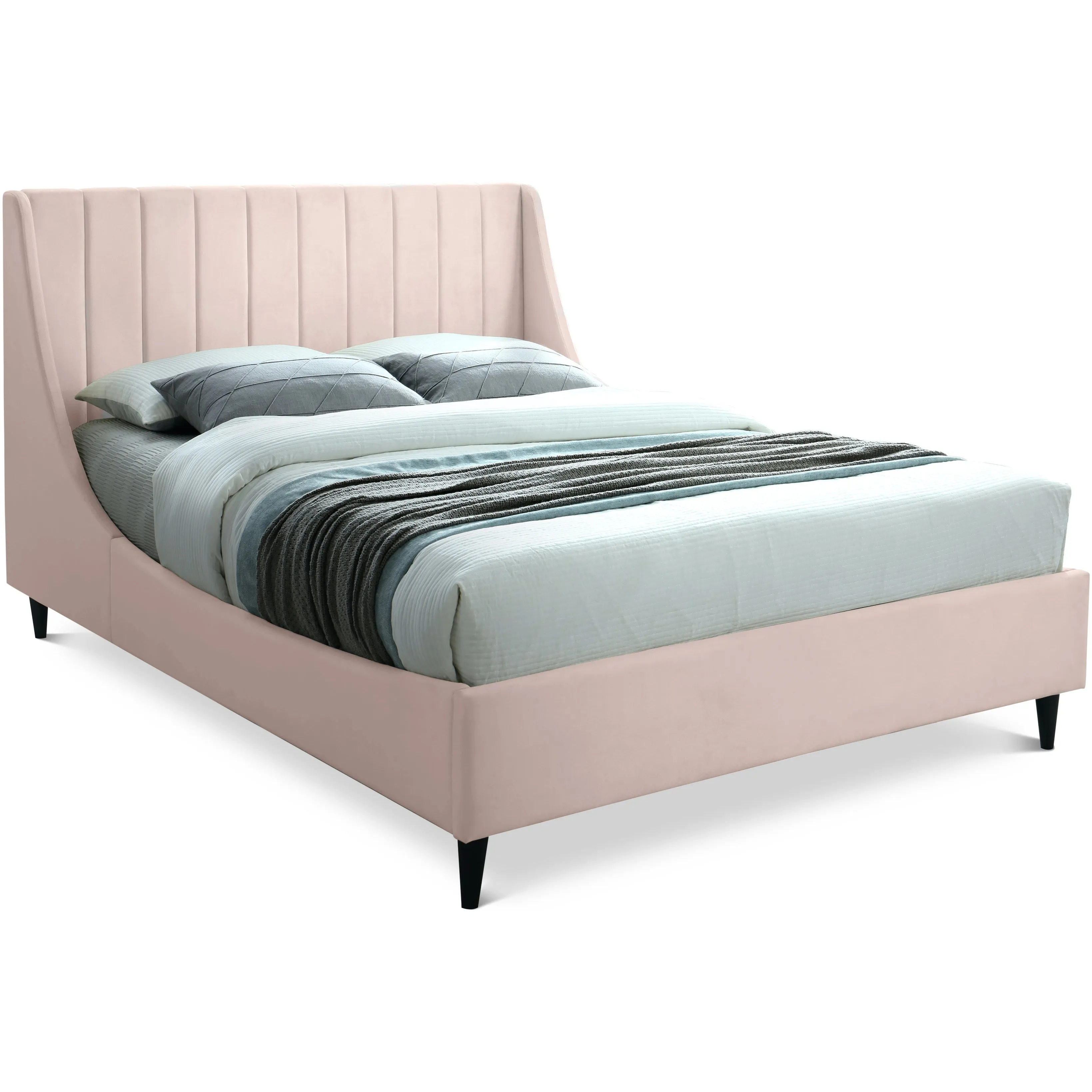 Meridian Furniture Eva Velvet Bed