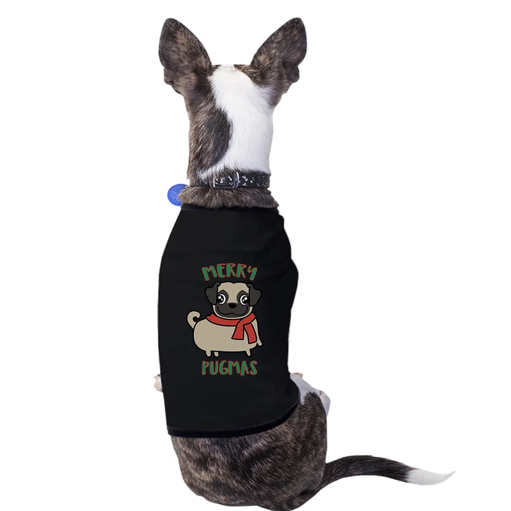 Merry Pugmas Pug Pets Black Shirt