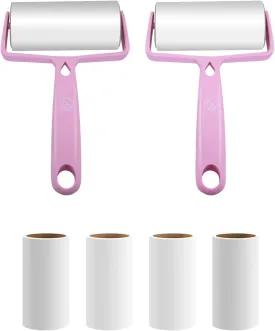 Mestuel Sticky Dog Lint Rollers, Pet Hair Removers Picker Cleaner 2 Sets, 360 Sheets Lint Remover Roller for Pet Hair, Clean All Lint, Fuzzies, Dust, Fur... 4 Rollers& 2 Handle