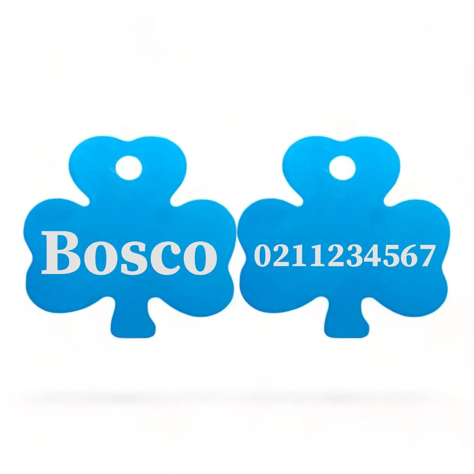Name Front & Number Back | Shamrock Aluminum | Cat, Kitten & Dog ID Pet Tag