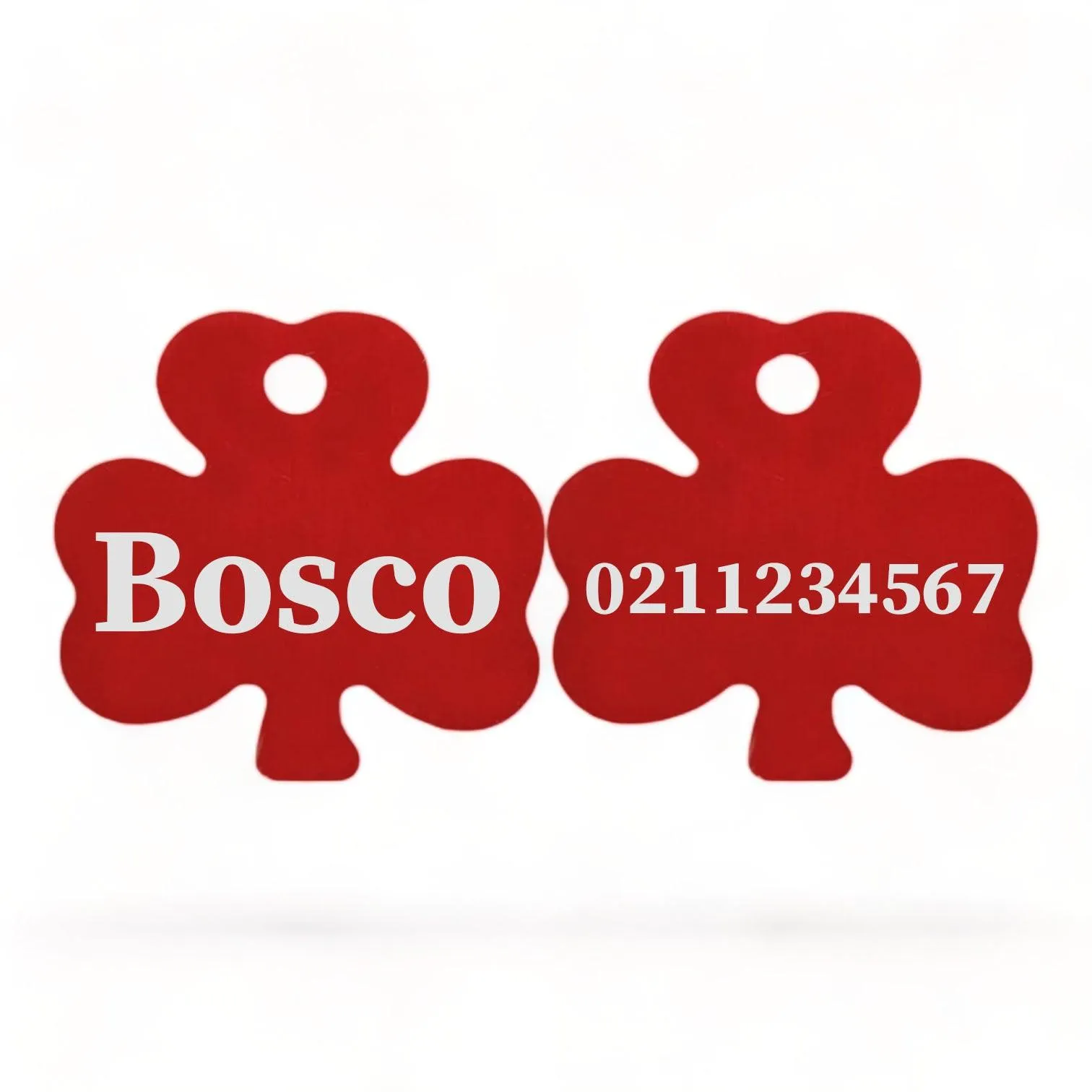 Name Front & Number Back | Shamrock Aluminum | Cat, Kitten & Dog ID Pet Tag