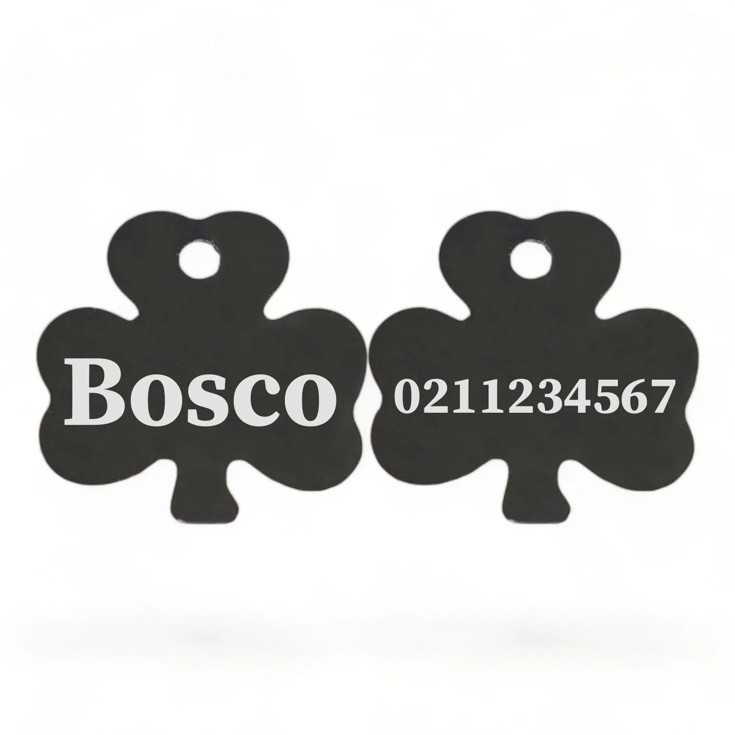 Name Front & Number Back | Shamrock Aluminum | Cat, Kitten & Dog ID Pet Tag