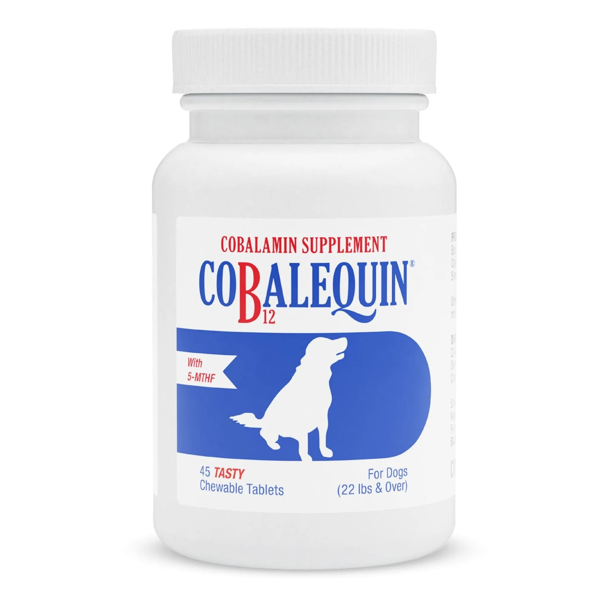 Nutramax Cobalequin B12 Supplement for Cats and Dogs, 45 Chewable Tablets