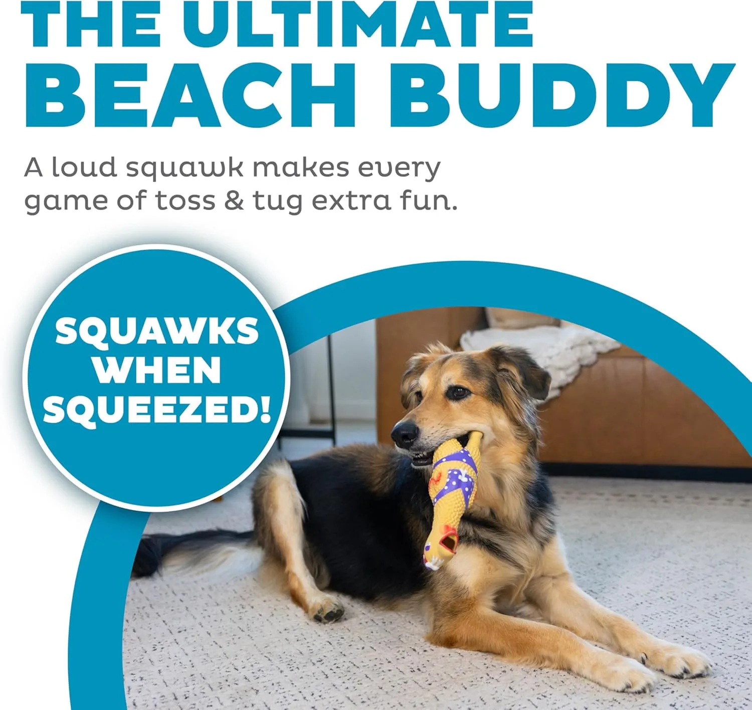 Outward Hound by Charming Pet Squawkers Henrietta Latex Squeaky Rubber Chicken Dog Toy, Funny Interactive Holiday Toy for Dogs, Large Size