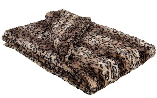 Pet / Dog Blanket - Luxury Faux Fur in Carpathian Lynx