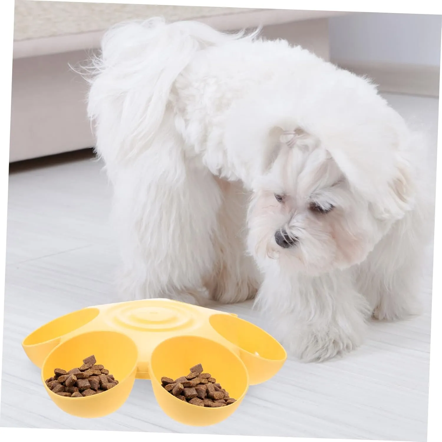 Pet Feeding Bowl Pet Feeders Cat Bowls for Food and Water Indoor Water Fountains Food Dispenser Eating Station for Cats Puppy Bowls Dog Food Bowls Travel Round Plastic Pet Supplies