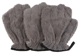 Pet Grooming Mitt, 3 Pack in Grey