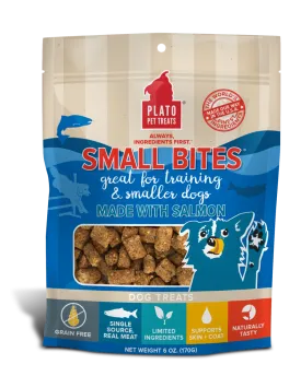 Plato Small Bites Salmon Meaty Morsel Dog Treats