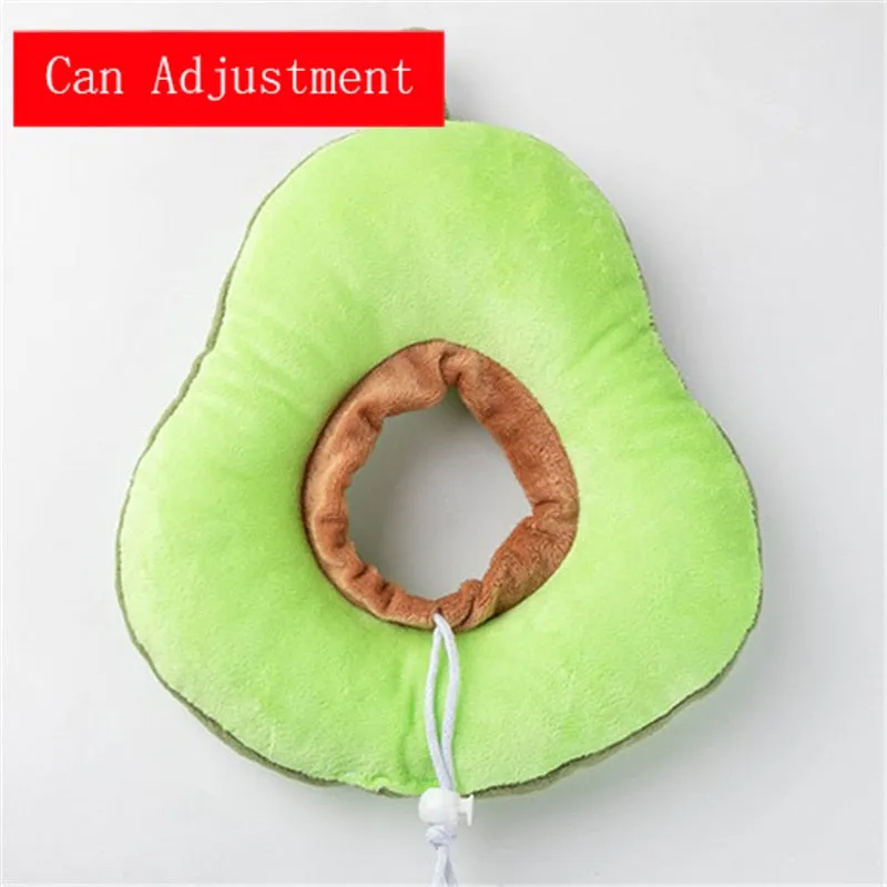 Soft Avocado-Shaped Pet Healing Collar