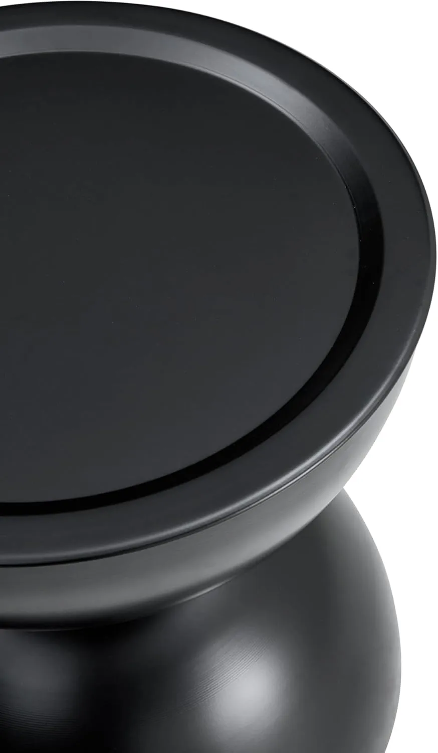 Stylish Multifunctional Round Coffee Tables with Cat Bed, Marble Look Top, Sturdy Steel Base, Black