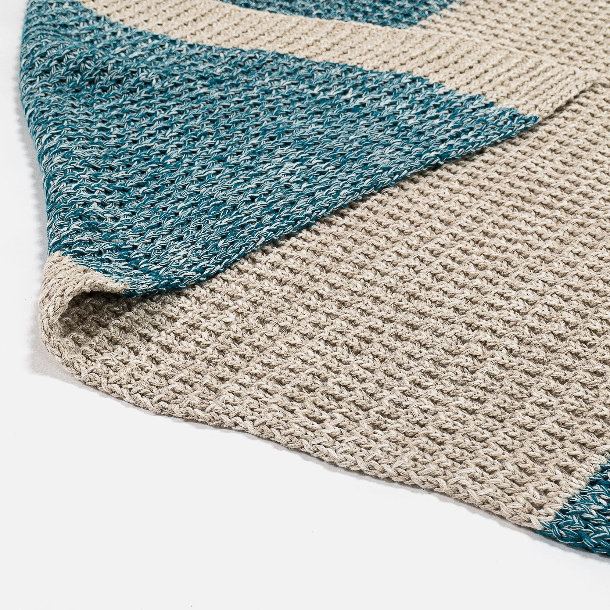 Throw / Blanket - Knitted Chester Blue