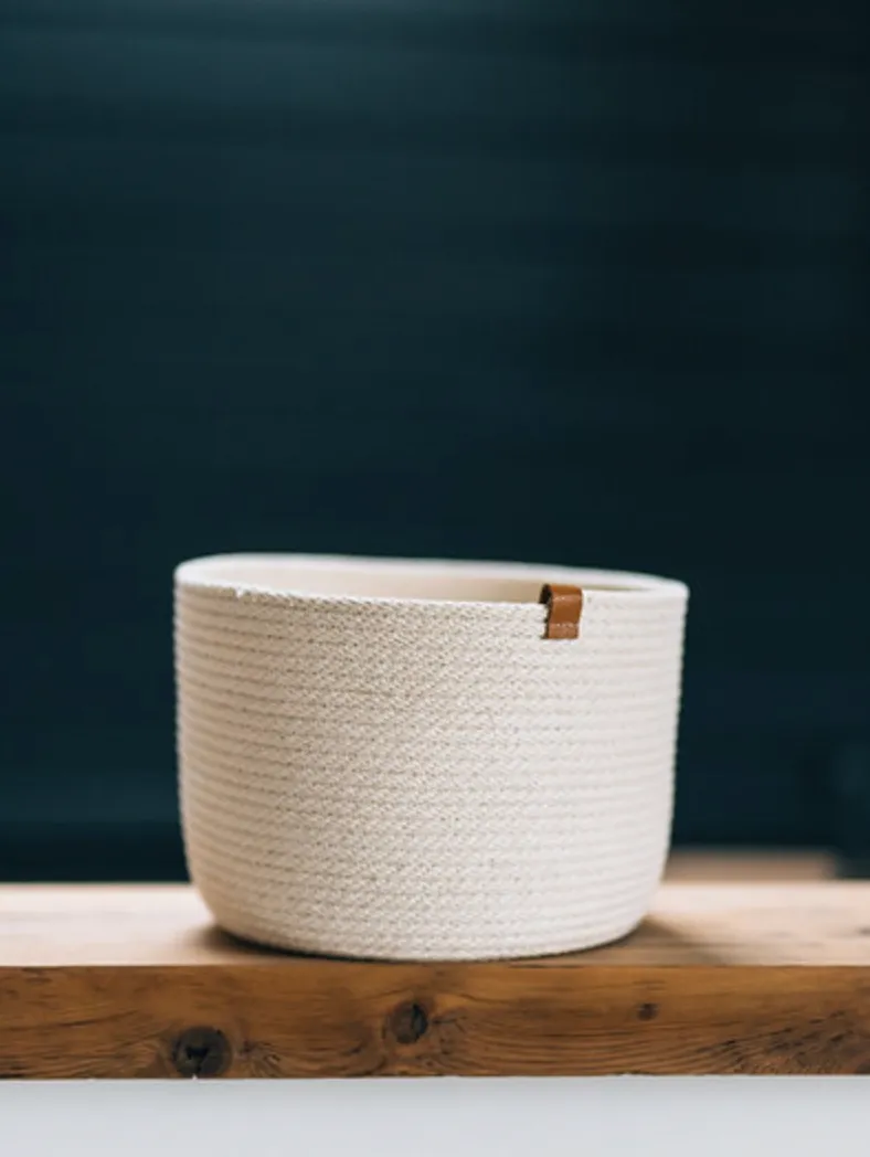 Woven Handmade Basket Bundle - 1 Medium 1 Large