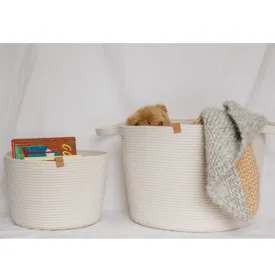 Woven Handmade Basket Bundle - 1 Medium 1 Large