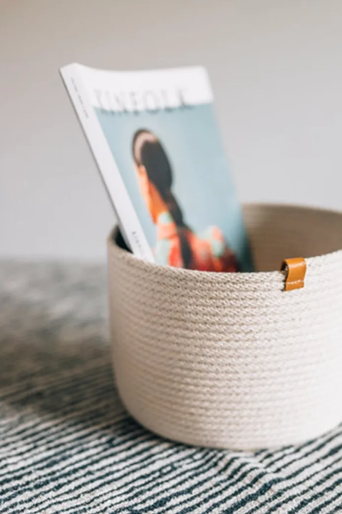 Woven Handmade Basket Bundle - 1 Medium 1 Large