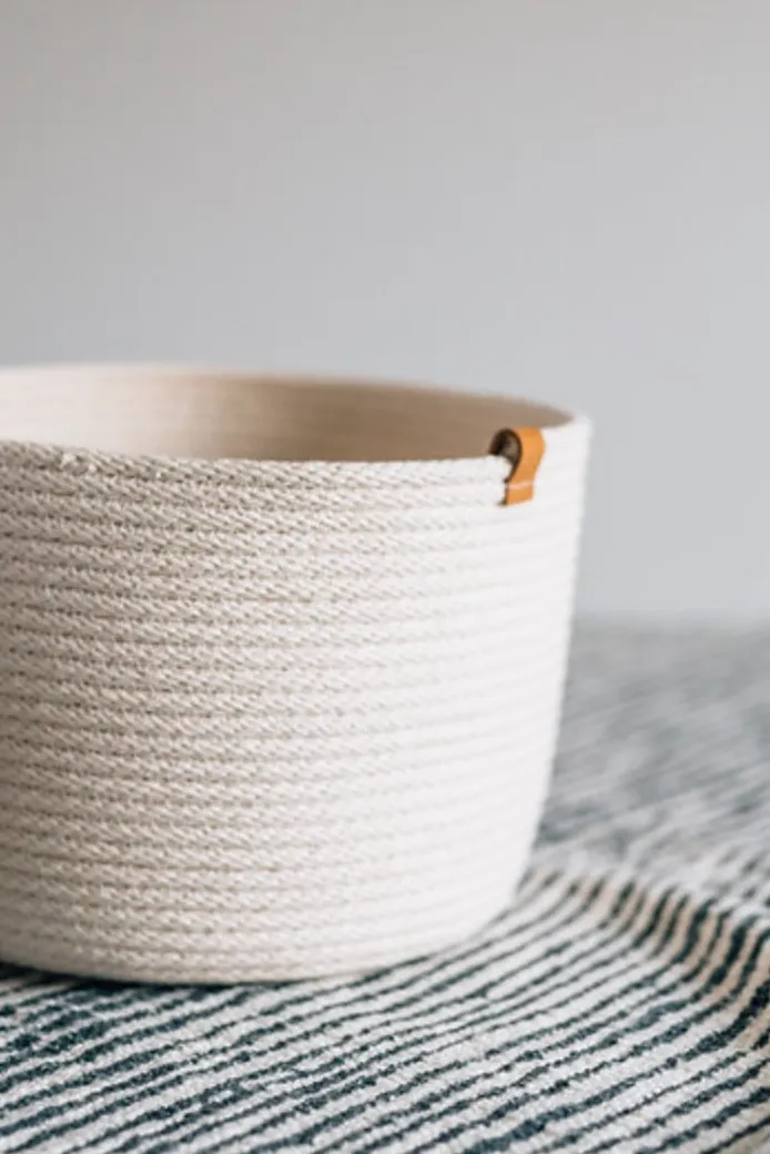 Woven Handmade Basket Bundle - 1 Medium 1 Large
